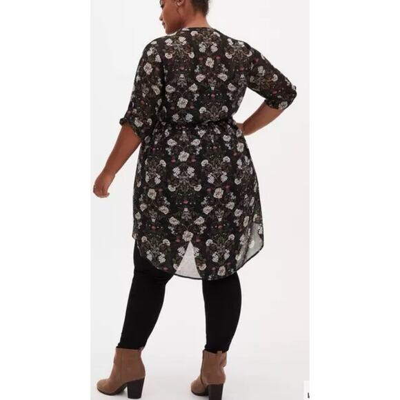 TORRID Outlander Lexie Hi-Lo Babydoll Tunic Sz 2X Sheer Dark Romantic Whimsy - Picture 9 of 9